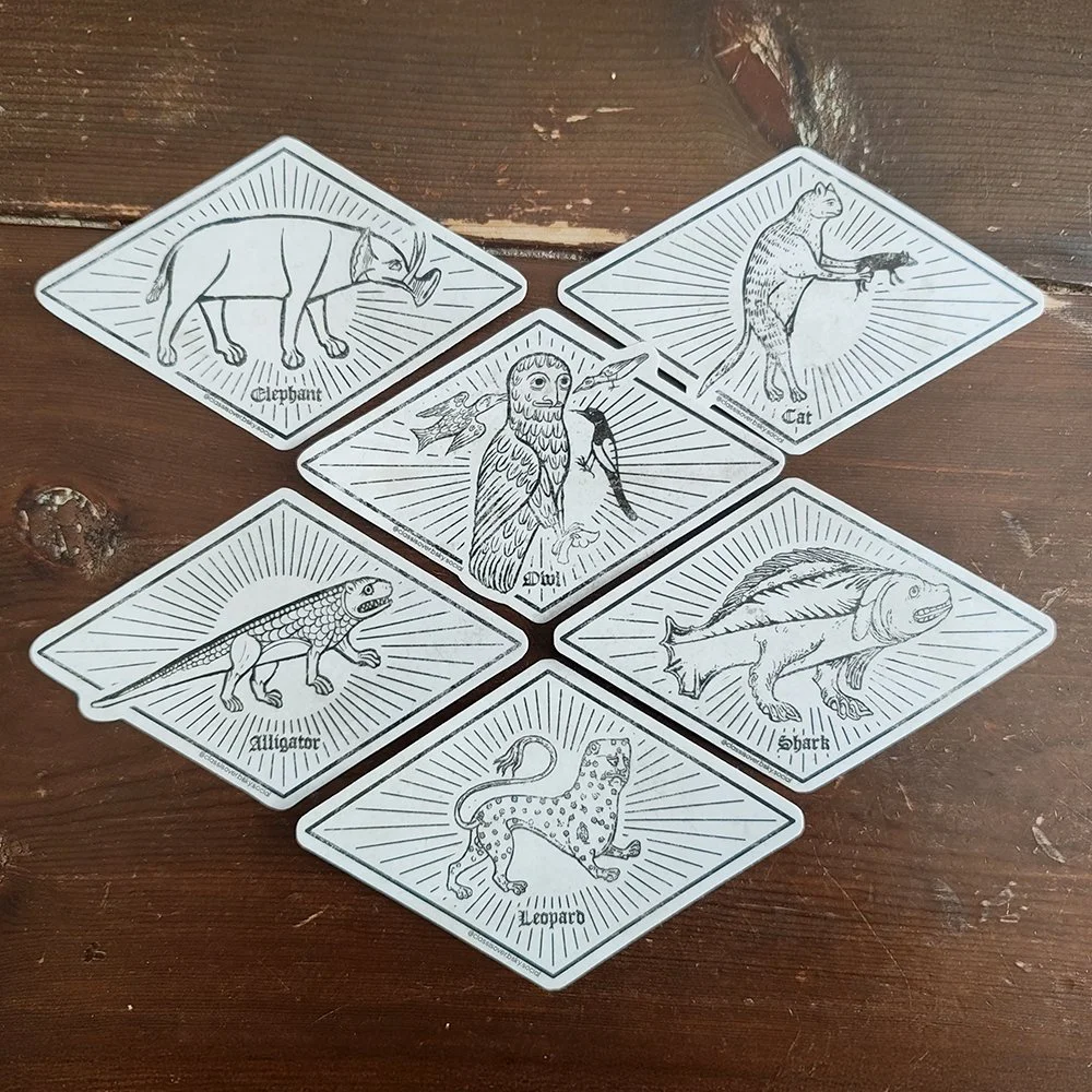 Poorly-Drawn Medieval Animal Sticker Set #1