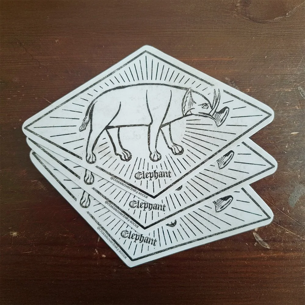 Poorly-Drawn Medieval Elephant 5" Vinyl Sticker