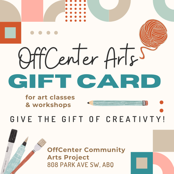 OffCenter Arts Gift Card for art classes — OffCenter Arts