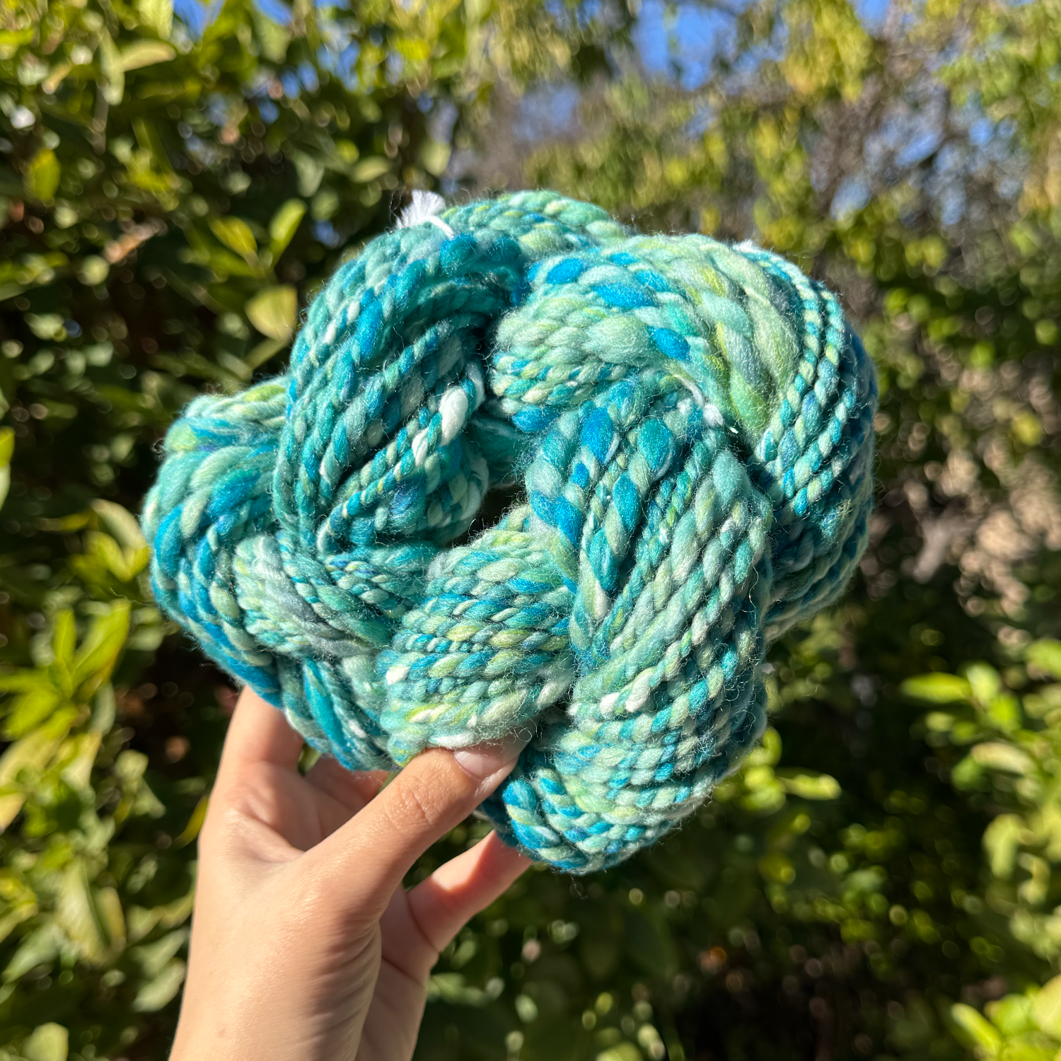 Blue Sour Strips Yarn
