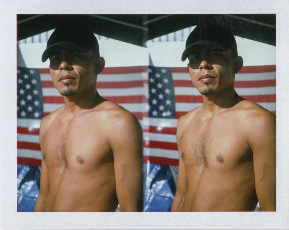 Polaroid portraits from the migrant caravan by photojournalist Alex Cave.