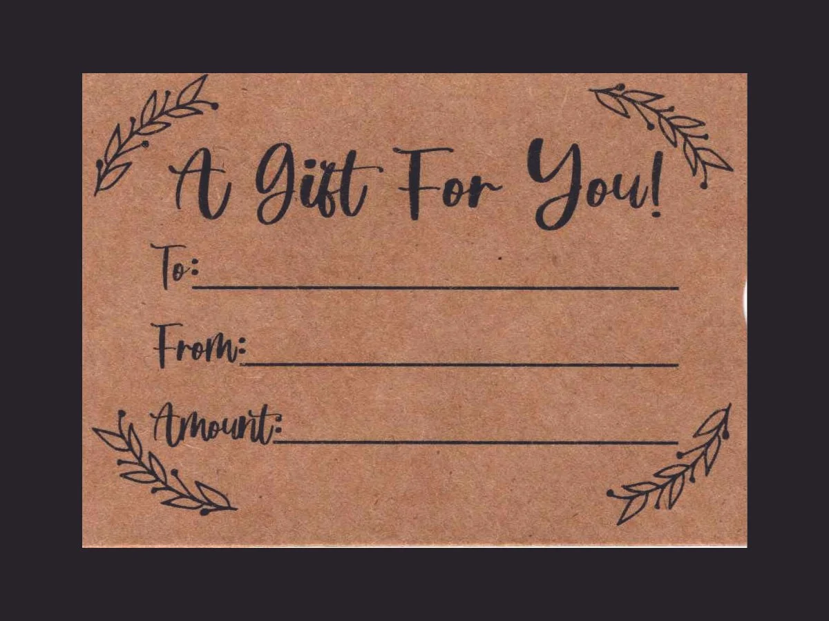 Gift Card Sleeve