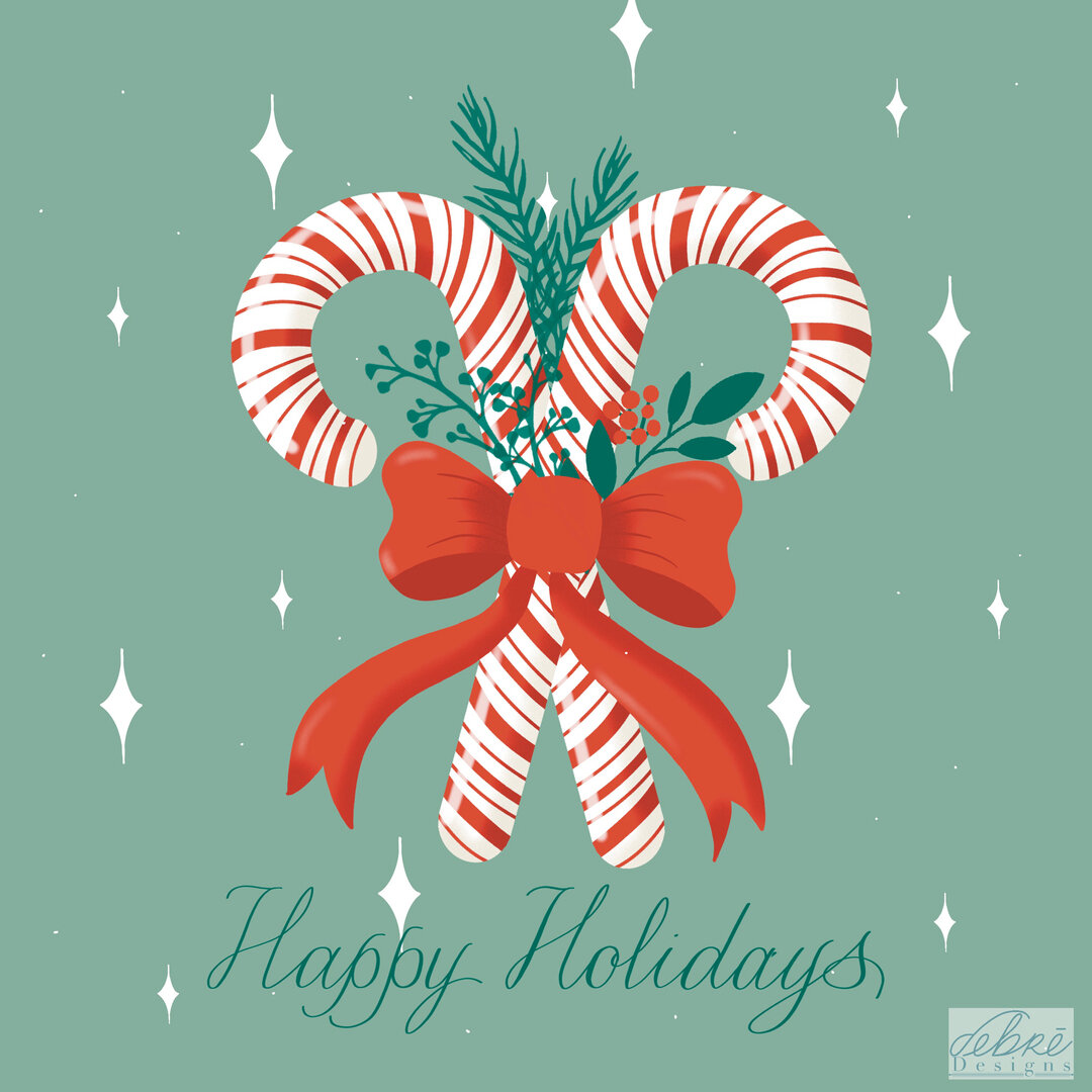 Candy canes for the holidays! These are the cutest canes EVER! If I can do this in time, I may send these out as my holiday card. ​​​​​​​​
​​​​​​​​
Thank you, @iamgiagraham, for the tutorial! I love that Gia used the pre-installed #procreatebrushes f