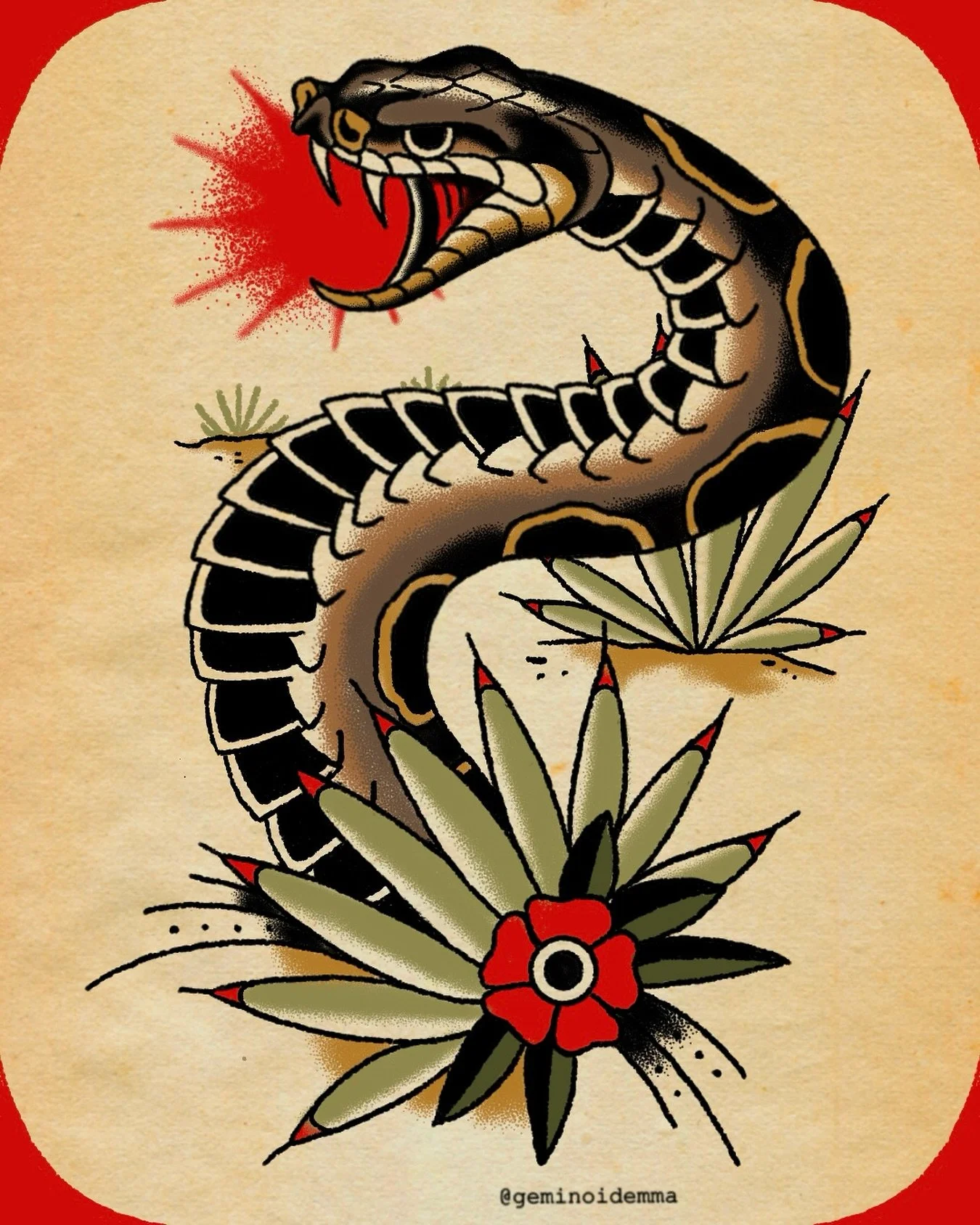 Sun eater 
Yall I’ve had like 4 or 5 dreams in the past two months where I get bitten by a venomous snake. Psychologically what’s wrong with me? Hypothesize in the comments and slip into the DMs to book this piece. 
#dfwtattoos #dfwtatt