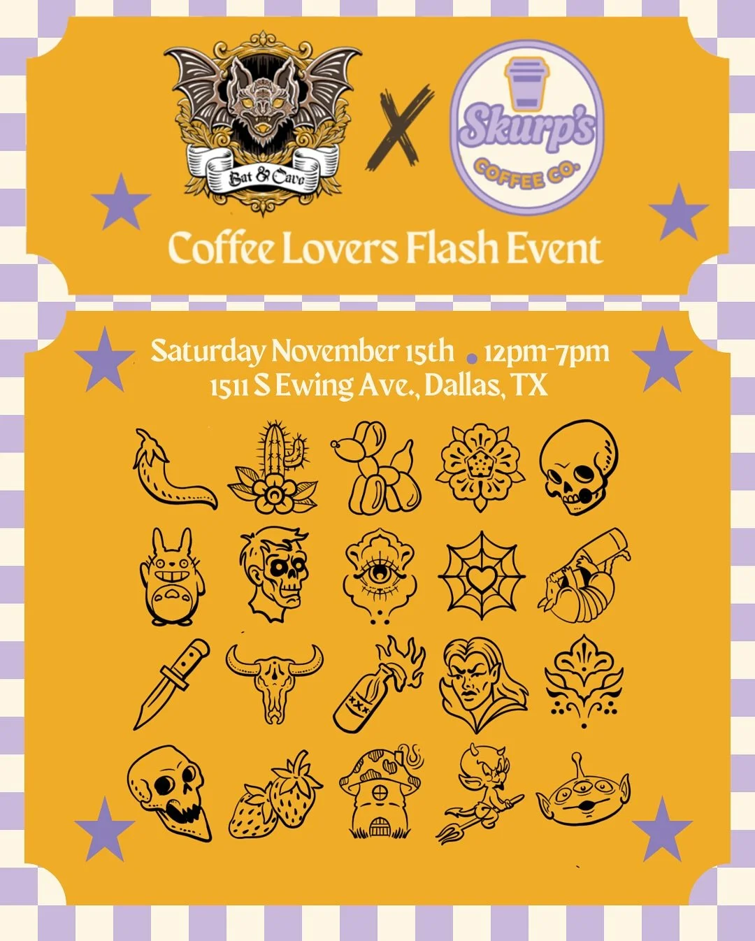 Welcome everyone we will be doing a food can drive on November 15th 12pm-7pm!! For each can good you bring you will be getting $10 off your flash event tattoo! (Up to 5 cans per person) keep an eye out in the coming days for more flash dropping for t