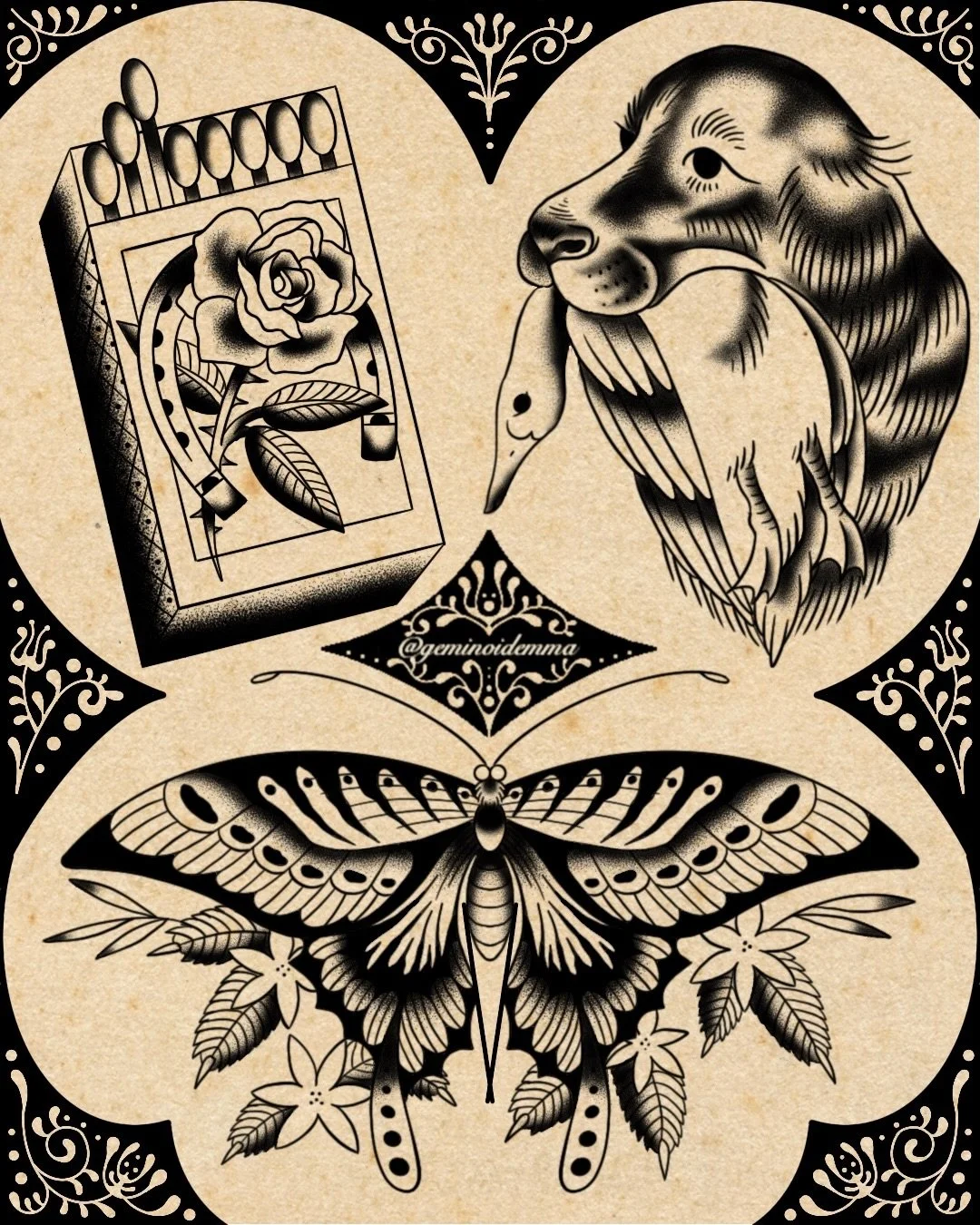 An unthemed flash sheet but a flash sheet none the less❤️ I like the vibe of these in black and grey but will happy do color versions if that&rsquo;s what you wanna book! Ok love you byeee

#dfwtattoos #dfwtattooartist #dallastattooartist #dallastatt