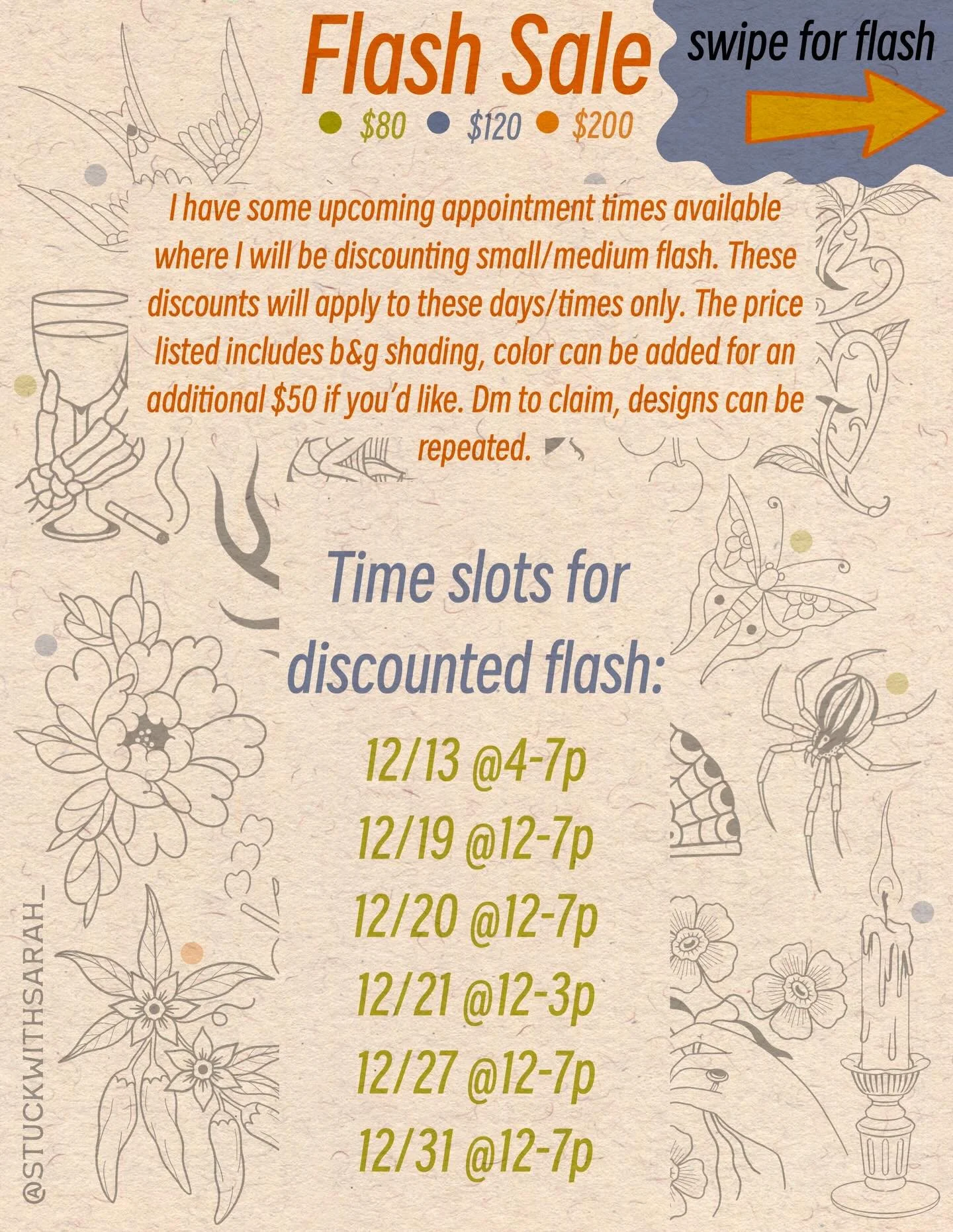 Hi! This holiday season I am offering some discounted flash for specific days/times I have left in December. Dm to claim. Merry Christmas you filthy animals❤️💚❤️
&bull;
&bull;
&bull;
#dallastattooartist #femaletattooartist #illustrativetattoo #stuck