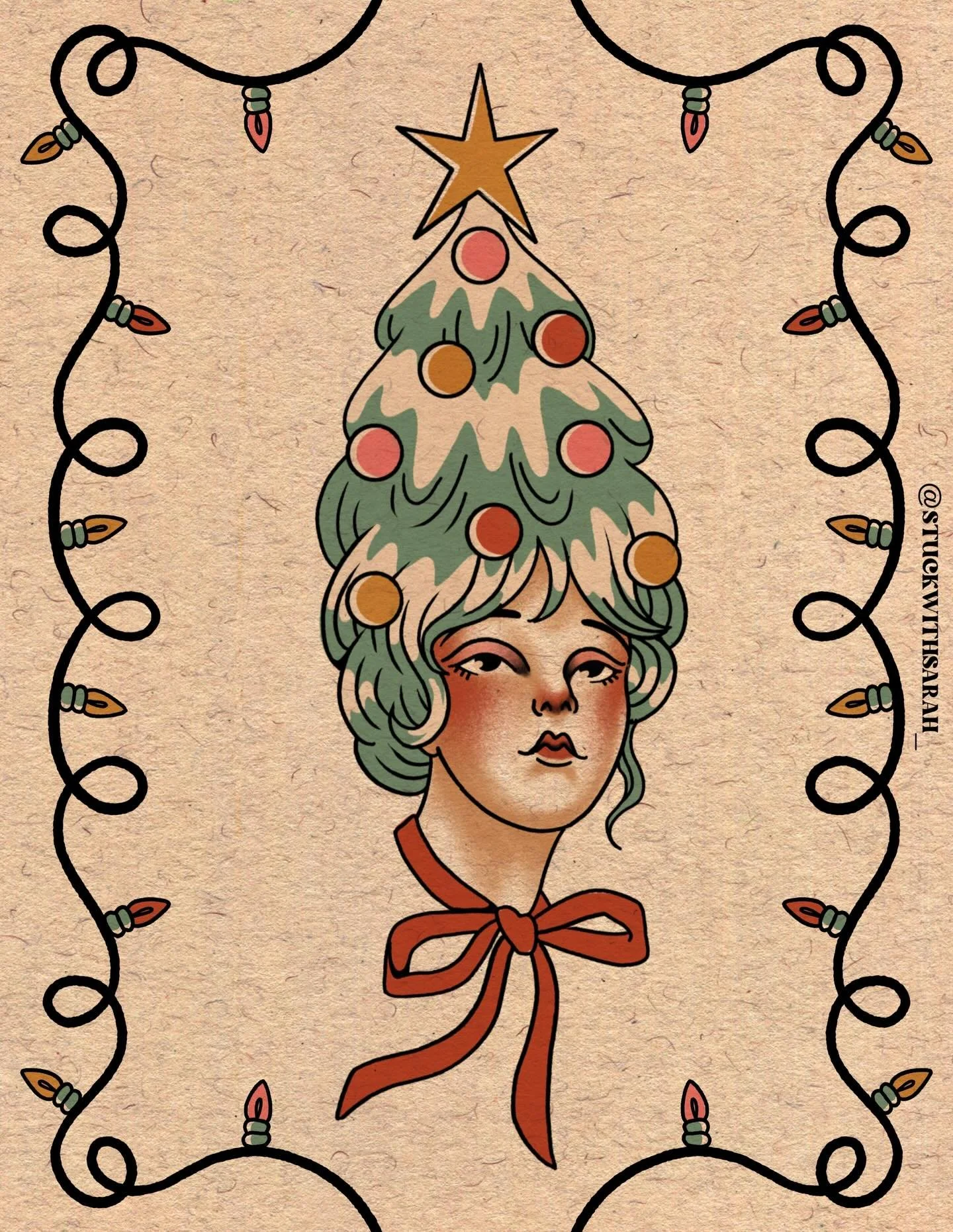 Holiday ladiesssss🎄⭐️
&bull;
&bull;
&bull;
#dallastattooartist #femaletattooartist #illustrativetattoo #dfwtattooartist 
#batandcavetattoo