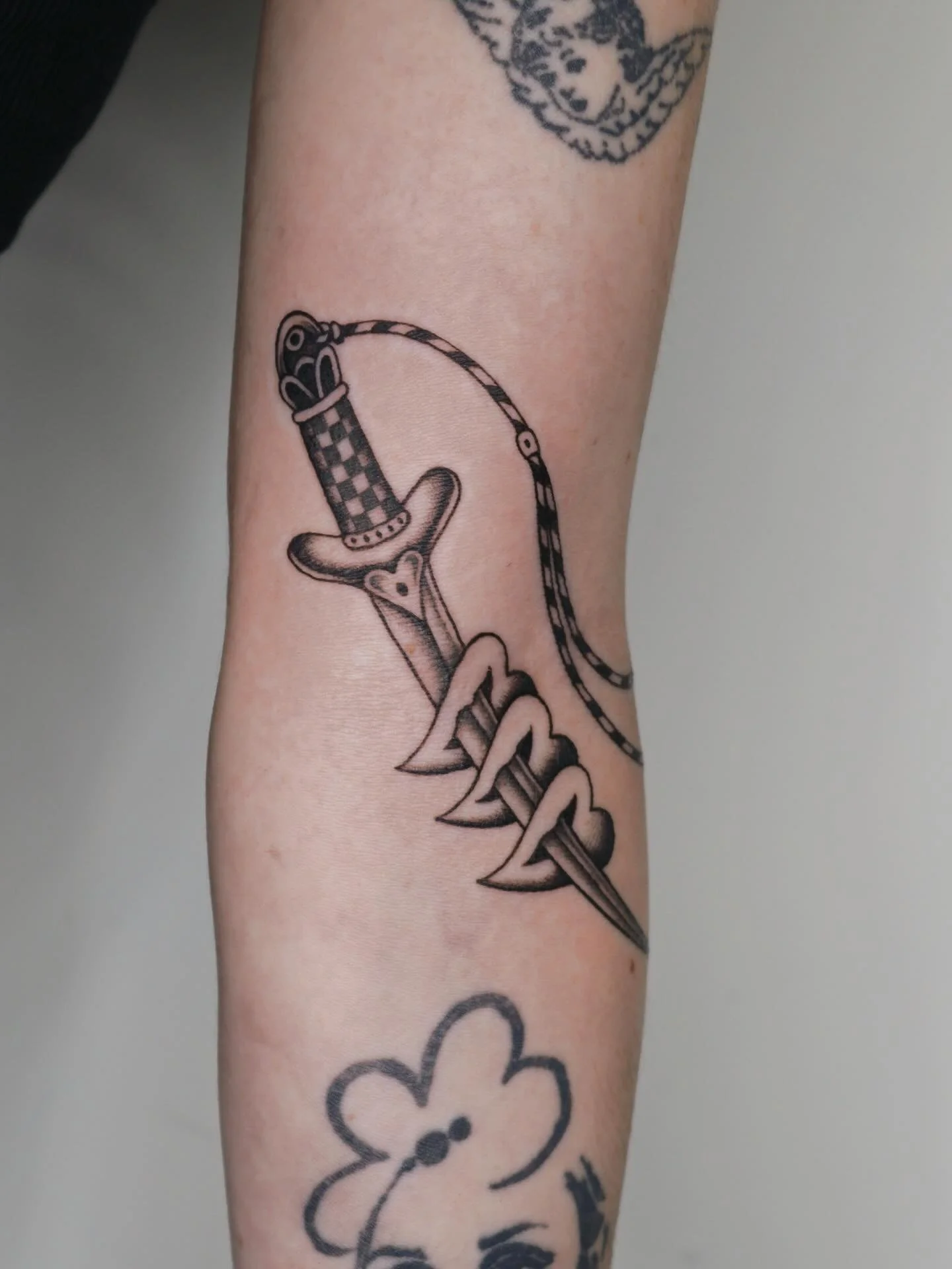 I This flash was on the wall for over a year before it found its home. Here&rsquo;s a reminder that all my flash is available now matter how long ago it was posted. I&rsquo;d love to get a chance to tattoo some older flash so let me know if you have 