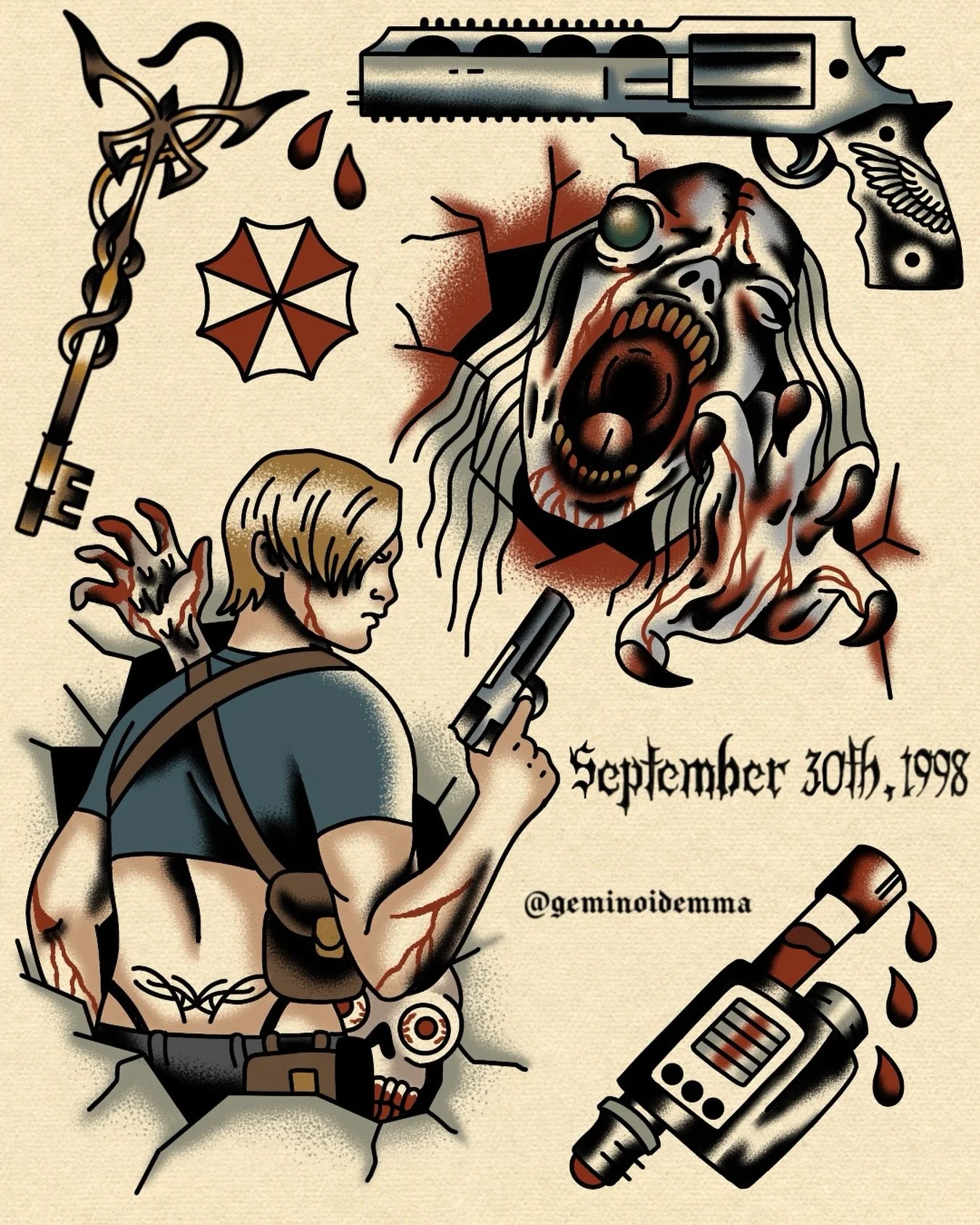 Posting twice in a day bc I&rsquo;m so excited about this sheet! Come get a resident evil tattoo and also buy resident evil 9 and also talk to me about the game❣️😭
These are available to book instantly through my Venue, link is in my bio! 
If you wa