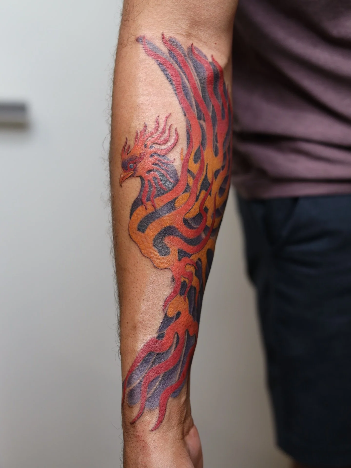 Got to make a custom phoenix for a rebirth for a new season for this client! I love hearing y&rsquo;all&rsquo;s stories and the hard ships in your life. To mark your body and be apart of a milestone in your life is so special to me! 

#dallastattoos 