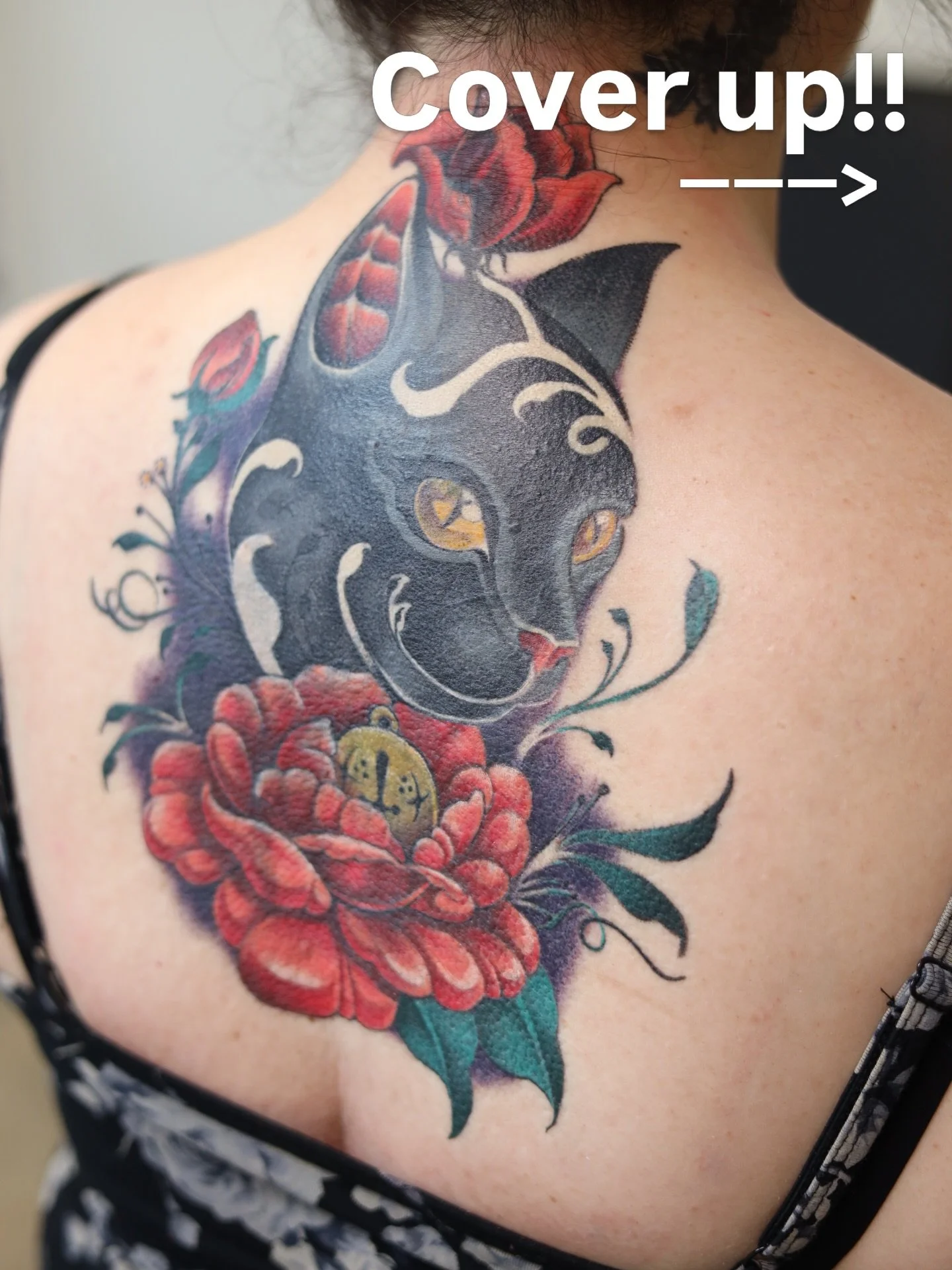 A two season cover up! First day was a full day and second season was a half day! How do you think I did?

Studio: @batandcavetattoo 

#dallastattooartist #dallastattoos #coverup #coveruptattoo