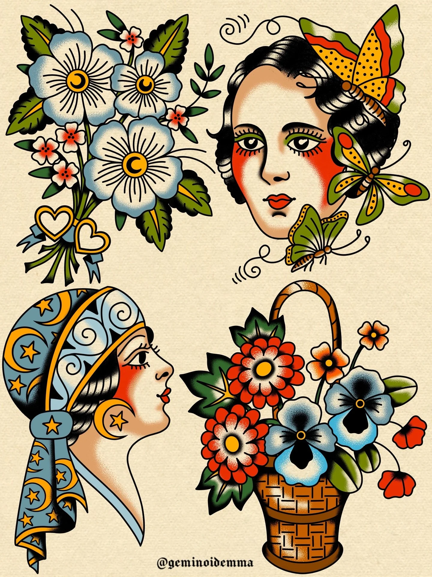 Percy waters inspired❤️ I desperately want to do these! Book w me at @cathedral.tattoo.studio June 8th-July 3rd! 

#chicagotattoos #chicagotattooartist #chicagotattoo #chicagoamericantraditional #chicagoartist