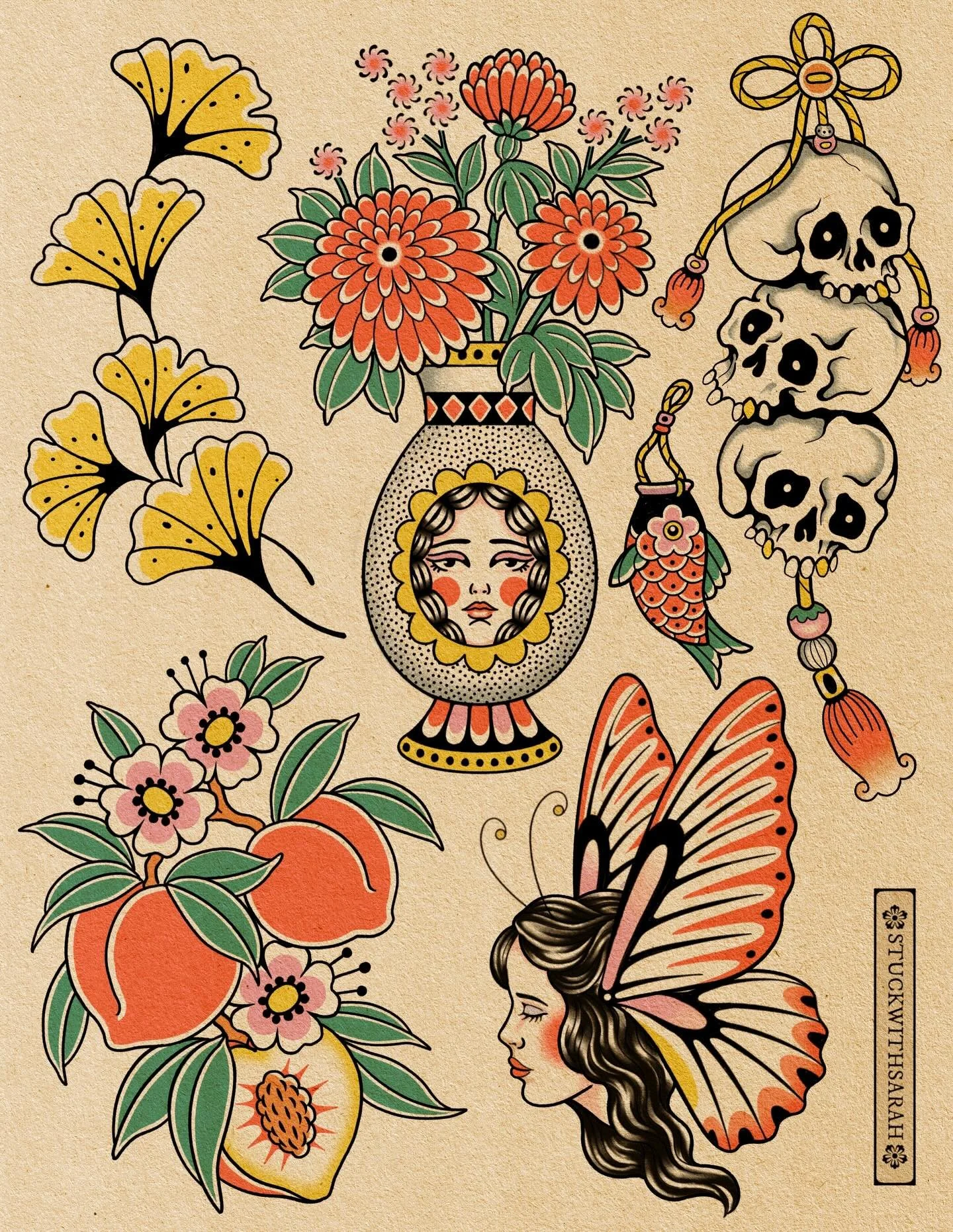 Spring flash drop 🌸🌼🌸 Available in color or B&amp;G. Book in my bio!
#dfwtattooartist #femaletattooartist #dallastattooartist
