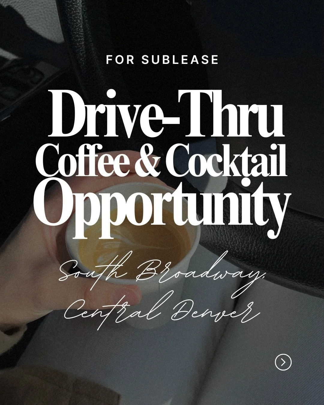 South Broadway Drive-Thru Sublease 870 SF | Freestanding | Address Withheld

Confidential opportunity to operate a freestanding drive-thru coffee and cocktail property along the South Broadway corridor in central Denver.

The site sits on a large lot