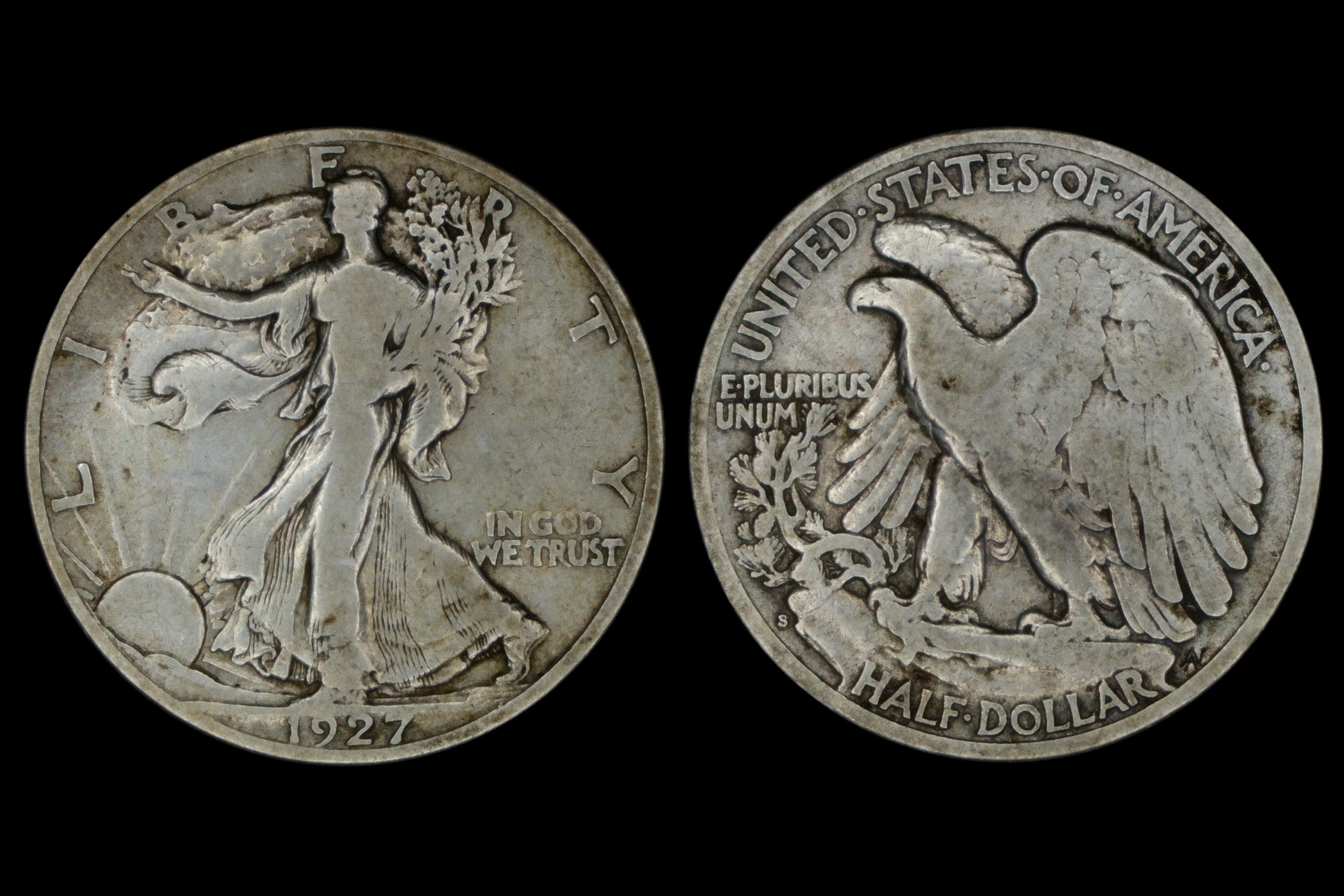 1927-S Walking Liberty Half Dollar After Restoration