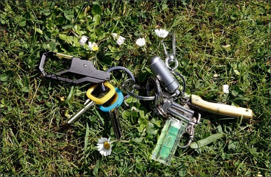 dropped keys on ground