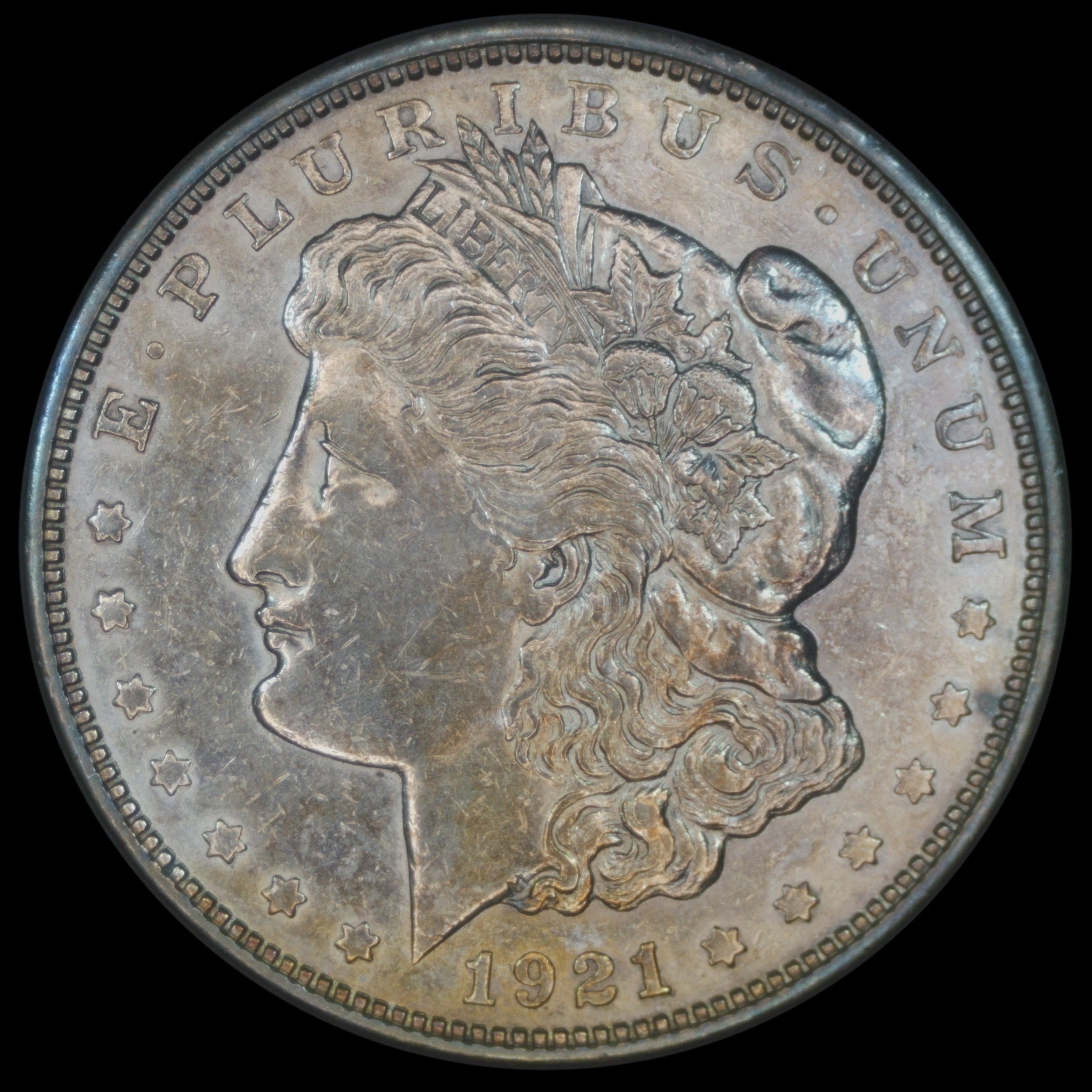 1921-D Morgan Dollar ~ Uncirculated ~ Strong Luster & Toning