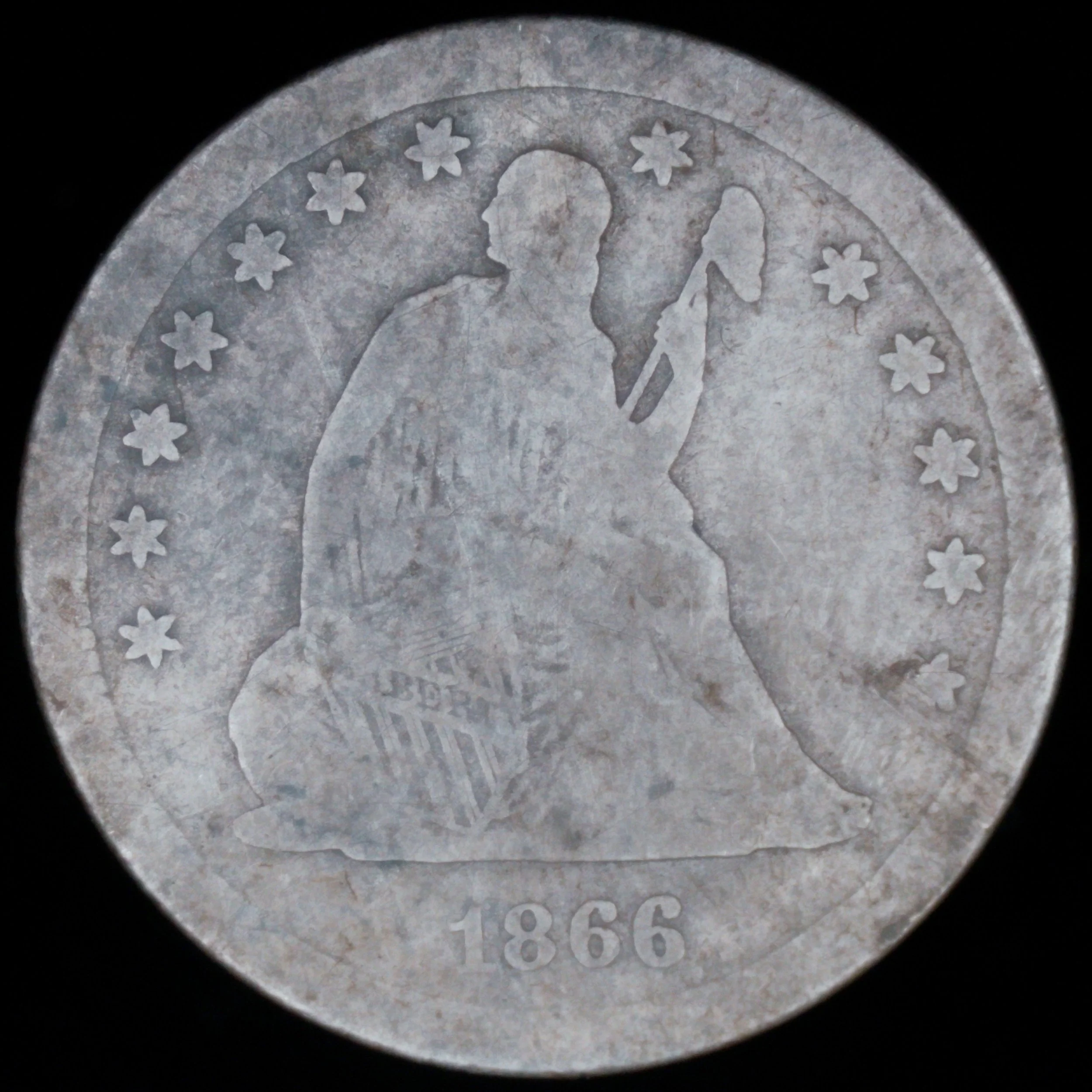 1866-S Seated Liberty Quarter ~ Super Rare ~ Only 28K Minted