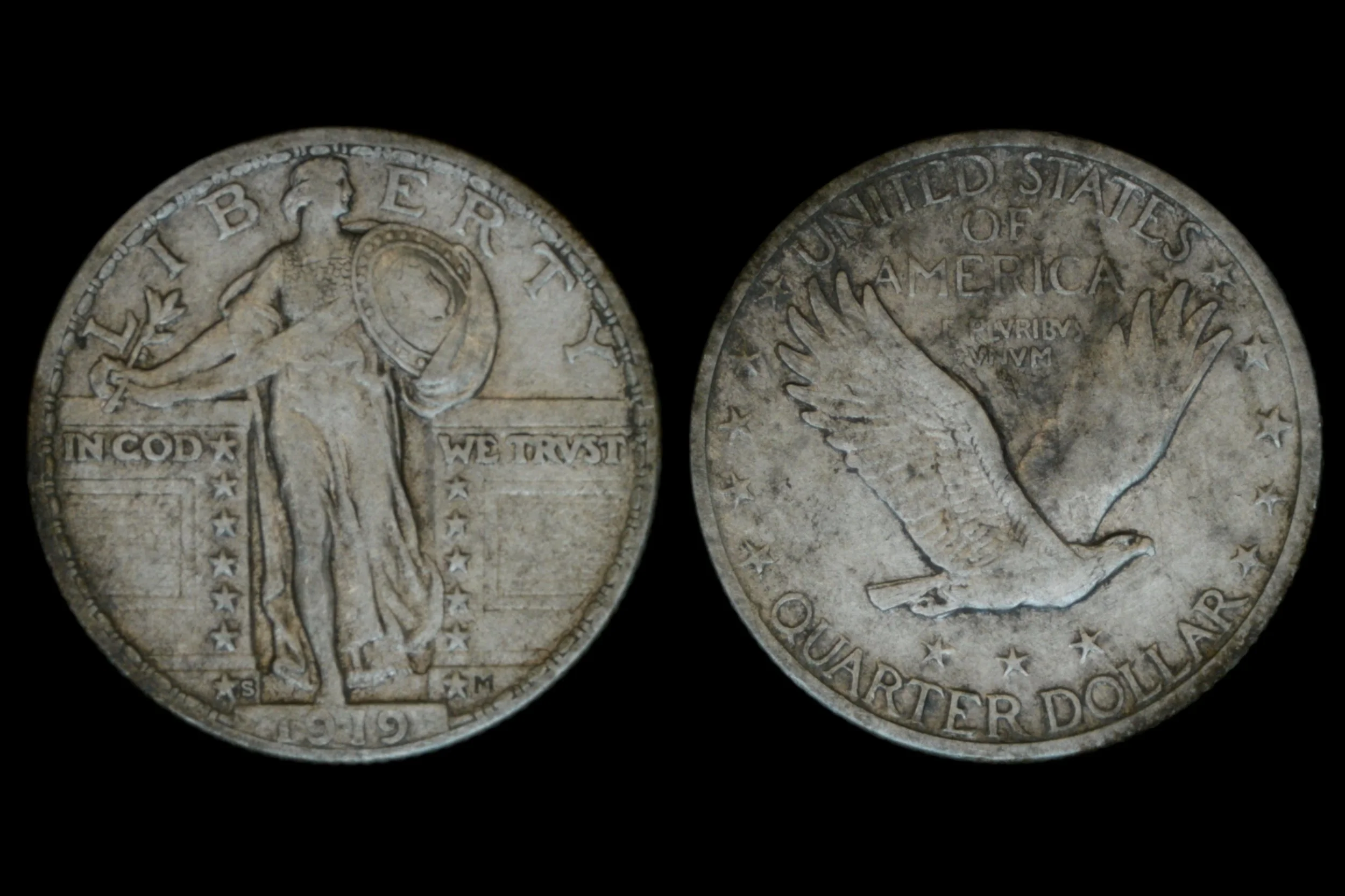 1919-S Standing Liberty Quarter Before Restoration