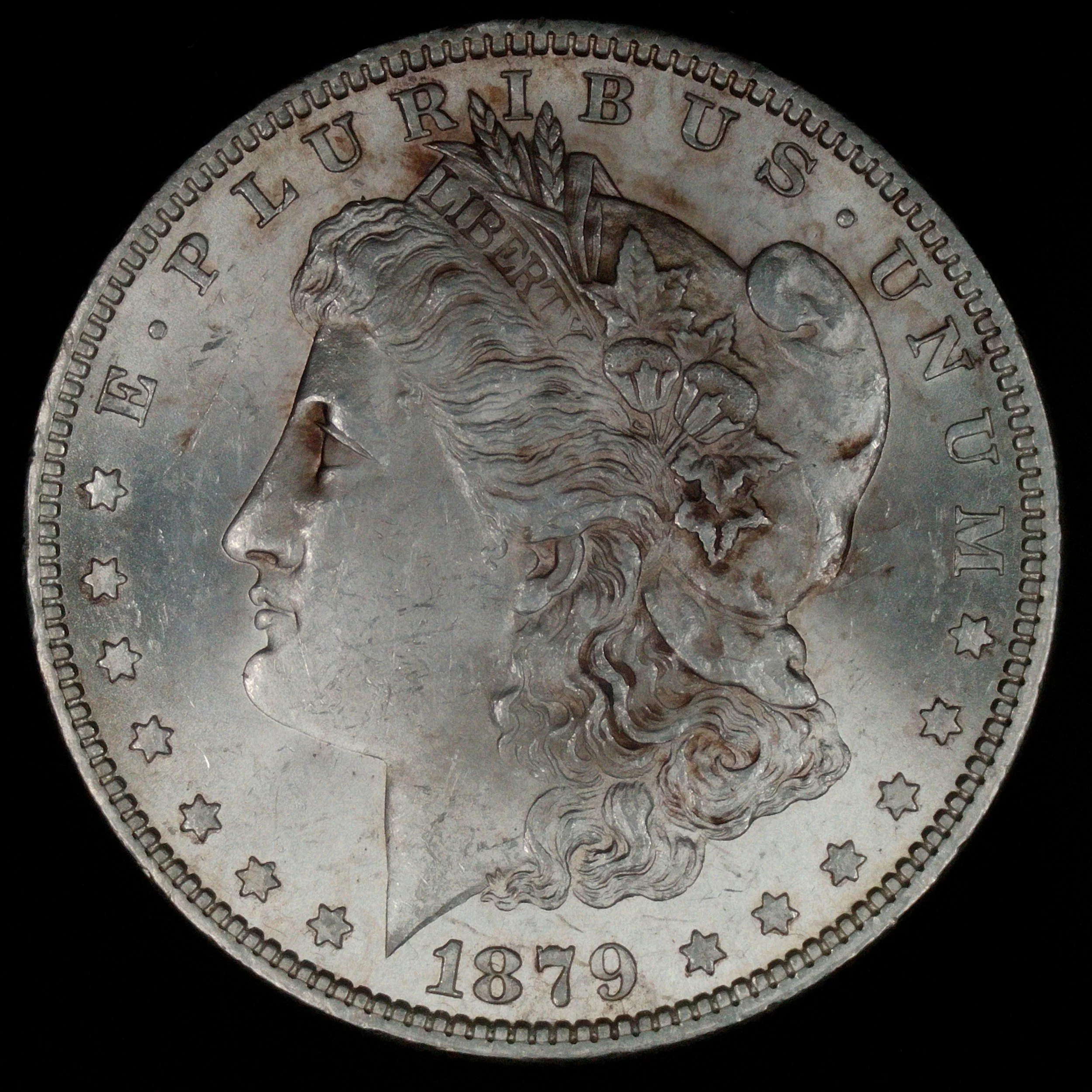 1879 Morgan Dollar ~ Uncirculated with Excellent Luster and Odd Toning