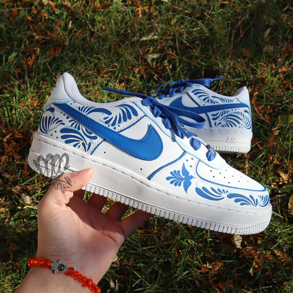 BLUE TALAVERA AF1S (ships in 4-8 weeks) — Moe Kickz
