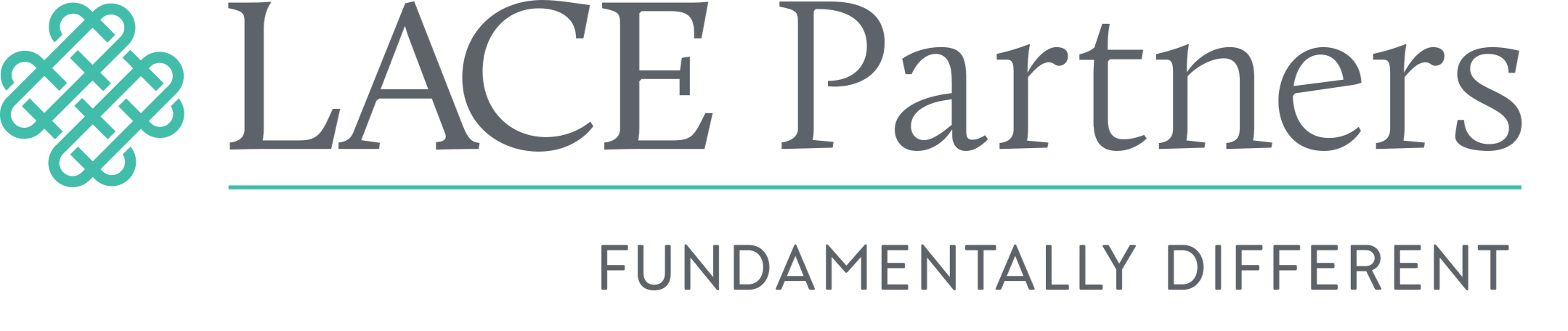 Logo of LACE Partners with the tagline 'Fundamentally Different' and a stylized geometric design.