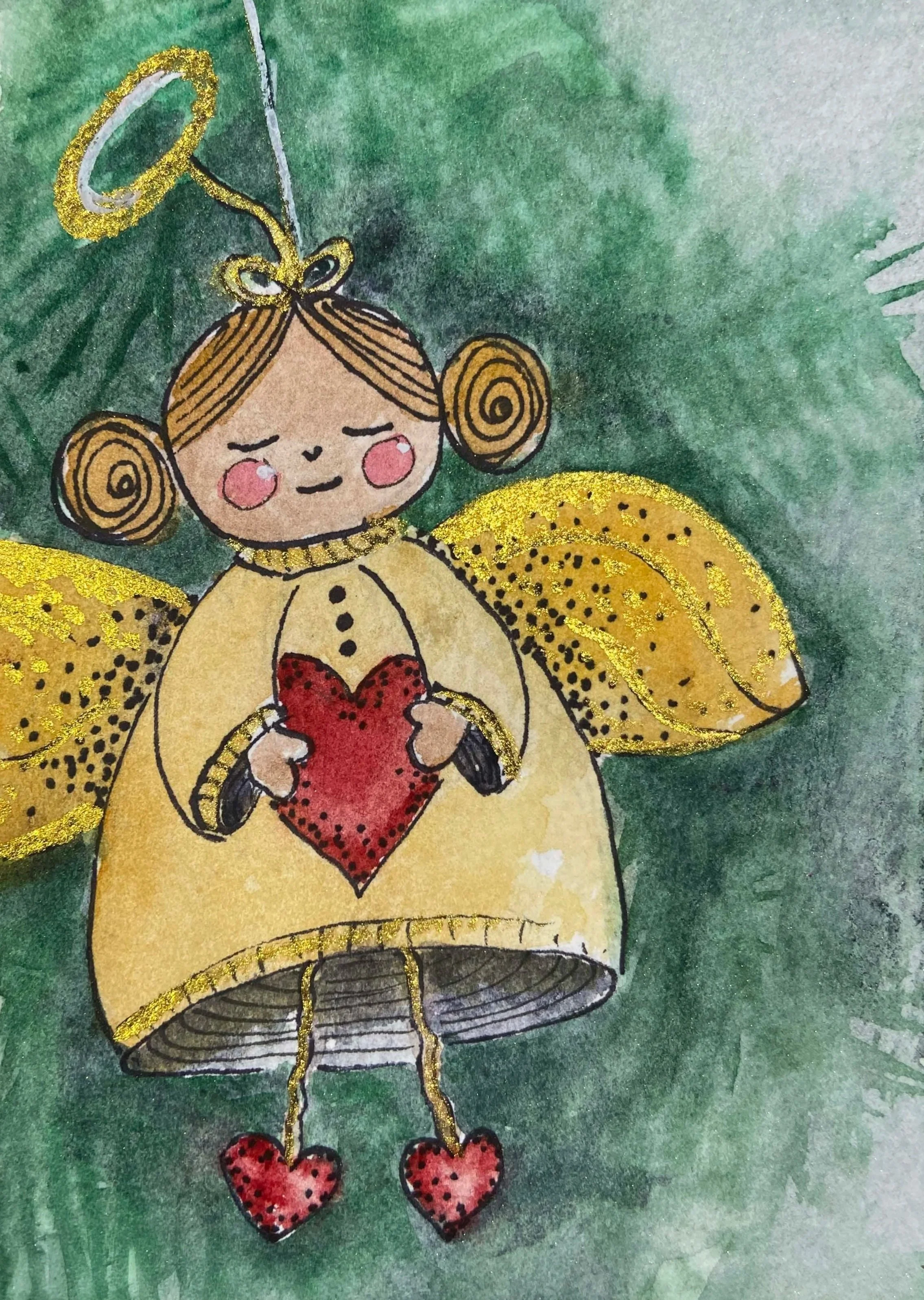Watercolour and mixed media: Christmas Creations