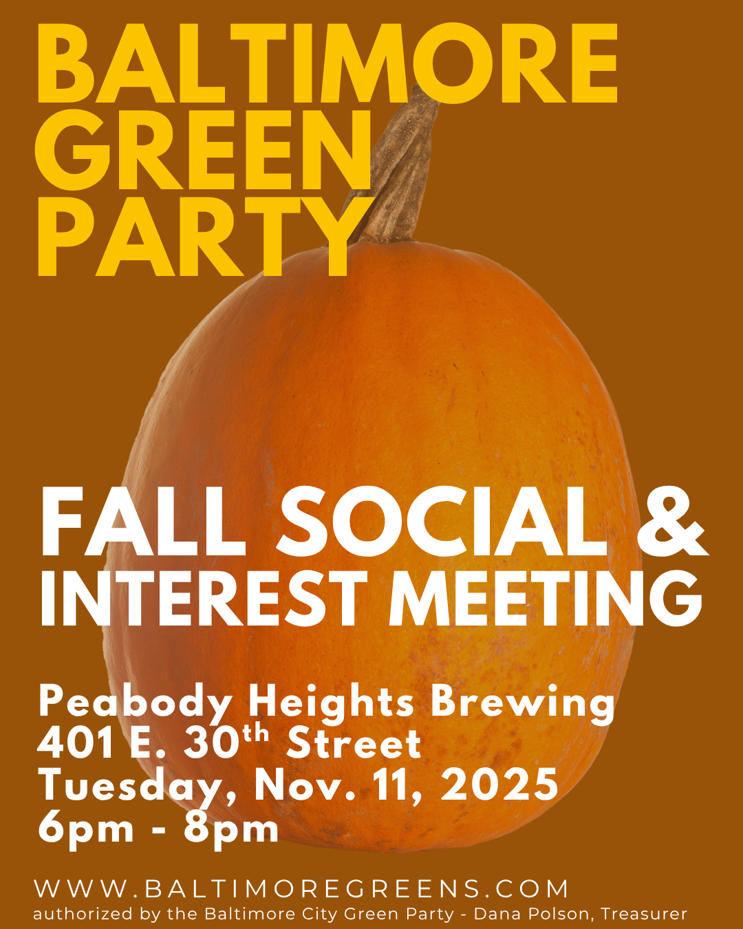 Baltimore City Green Party Happy Hour