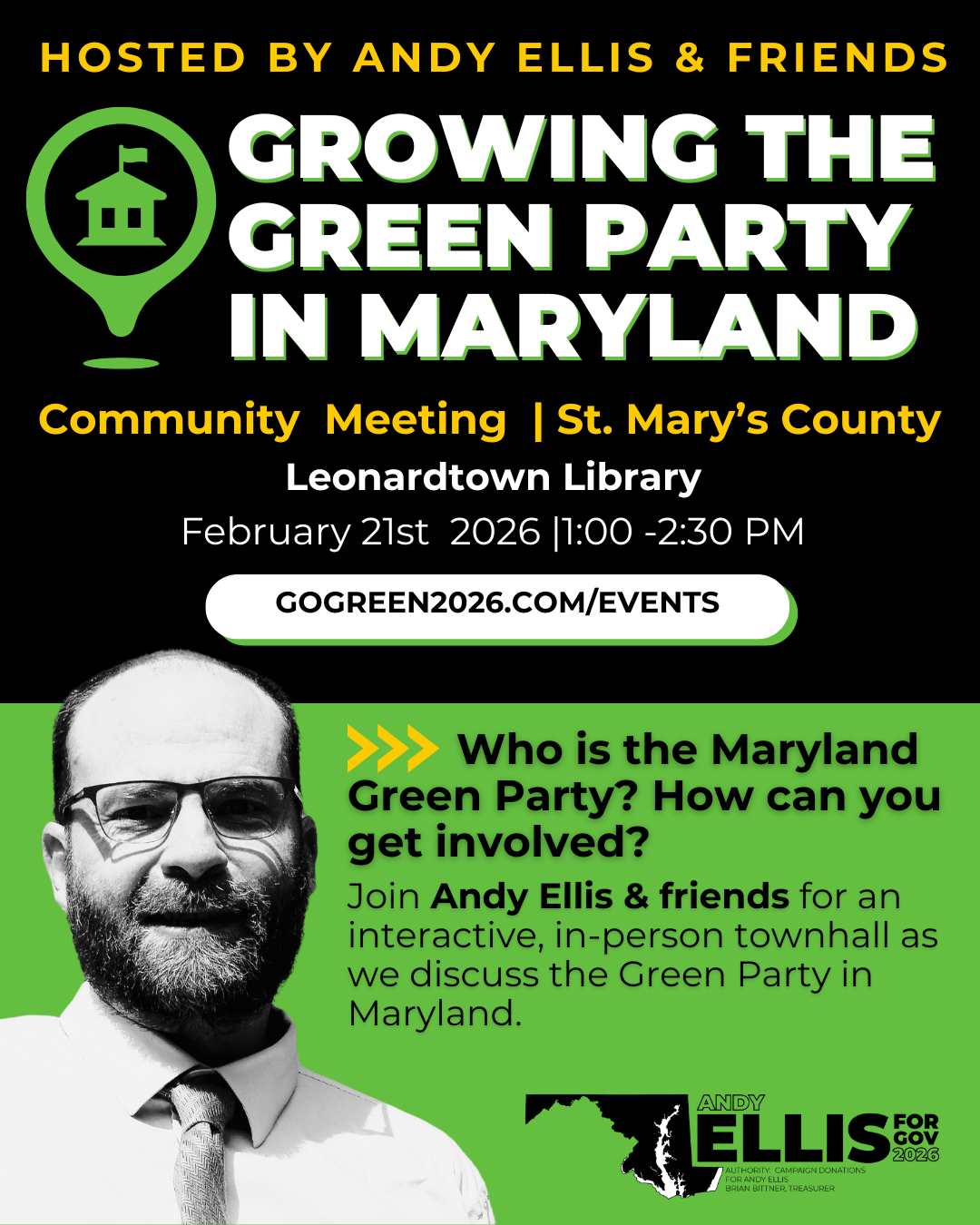 Building The Green Party Community Meeting - St. Mary's County