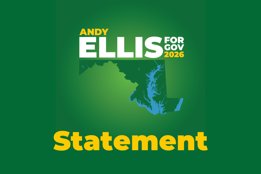 Green Party Gubernatorial Candidate Andy Ellis Releases Statement on Dan Cox Announcement