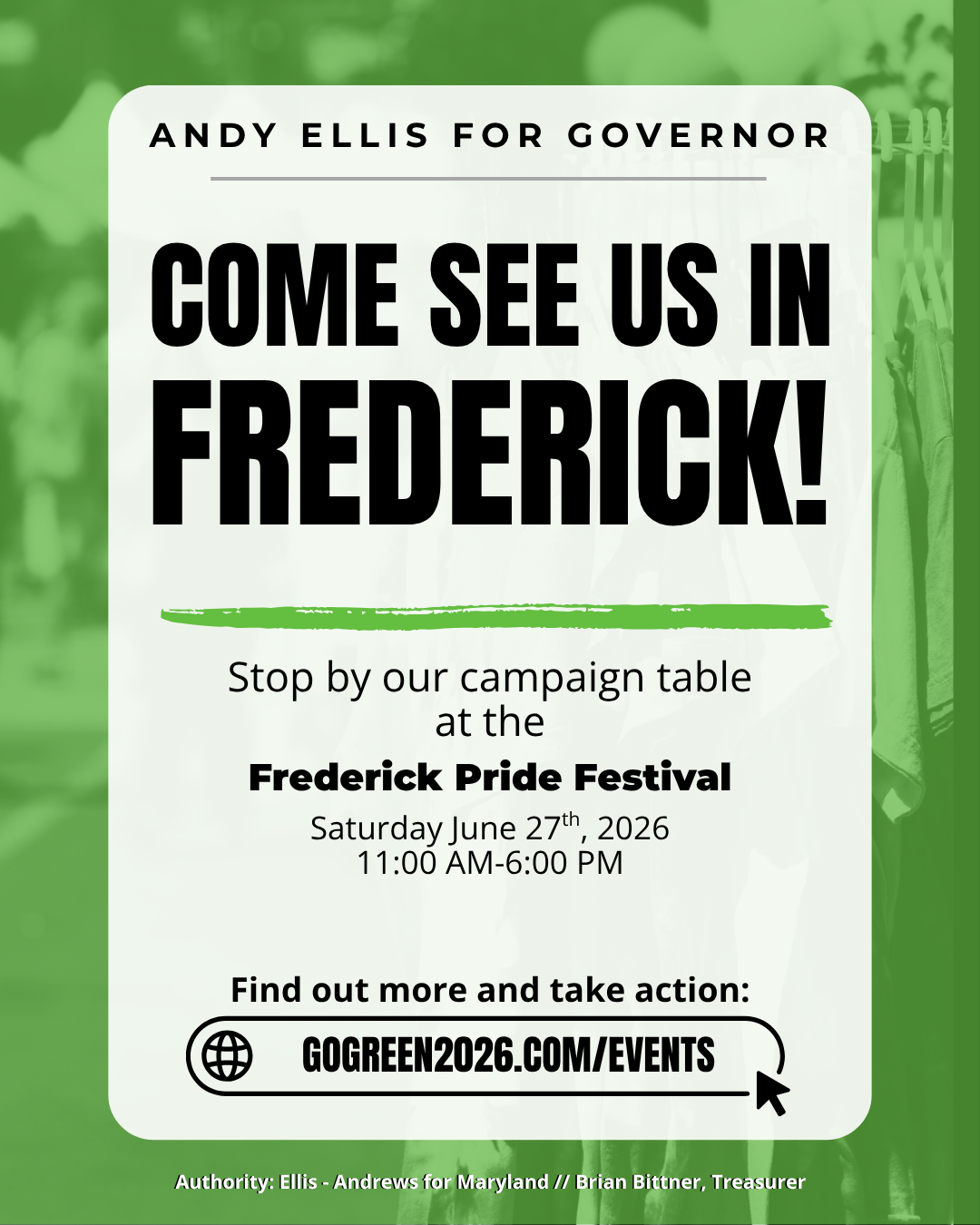 Come see us at Frederick Pride!