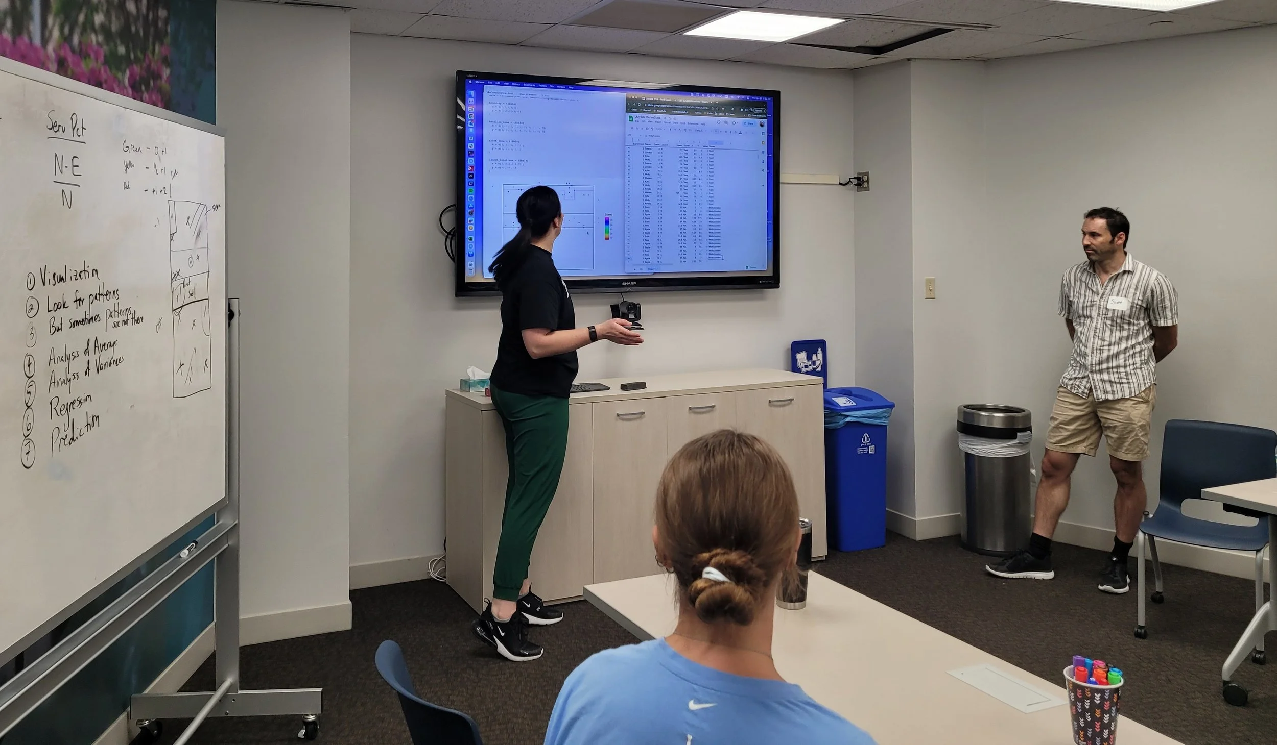 Coach Price shared some ideas on how to innovate drills that pair volleyball fundamentals with data gathering