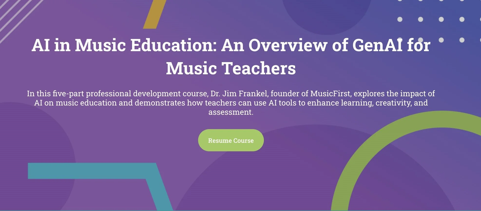 My New Online Course: AI in Music Education: An Overview of GenAI for Music Teachers
