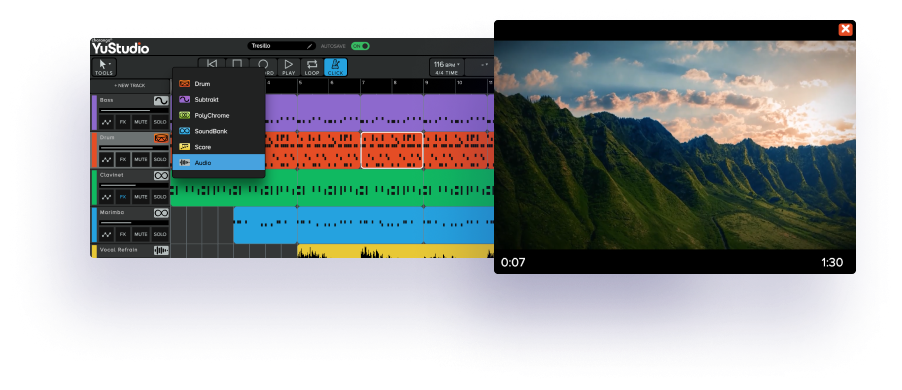 Creating Music and Soundtracks with YuStudio