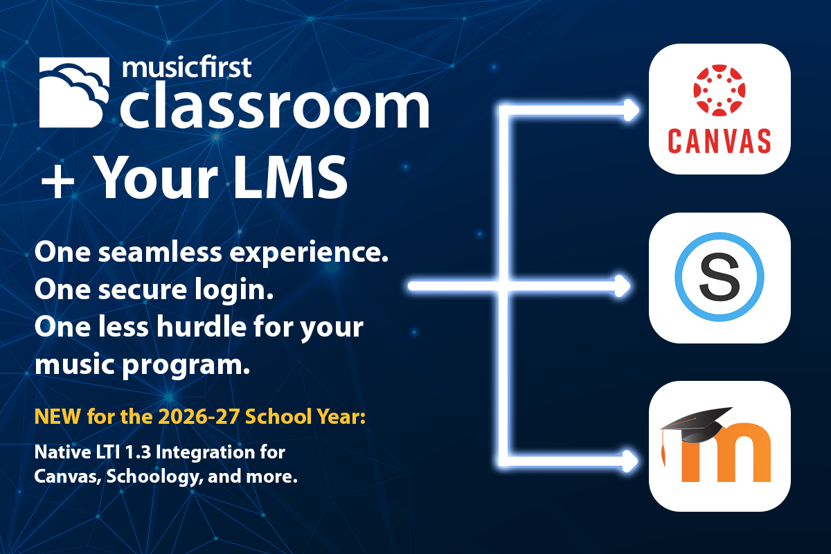 Big News: MusicFirst Classroom Now Integrates with Your LMS!