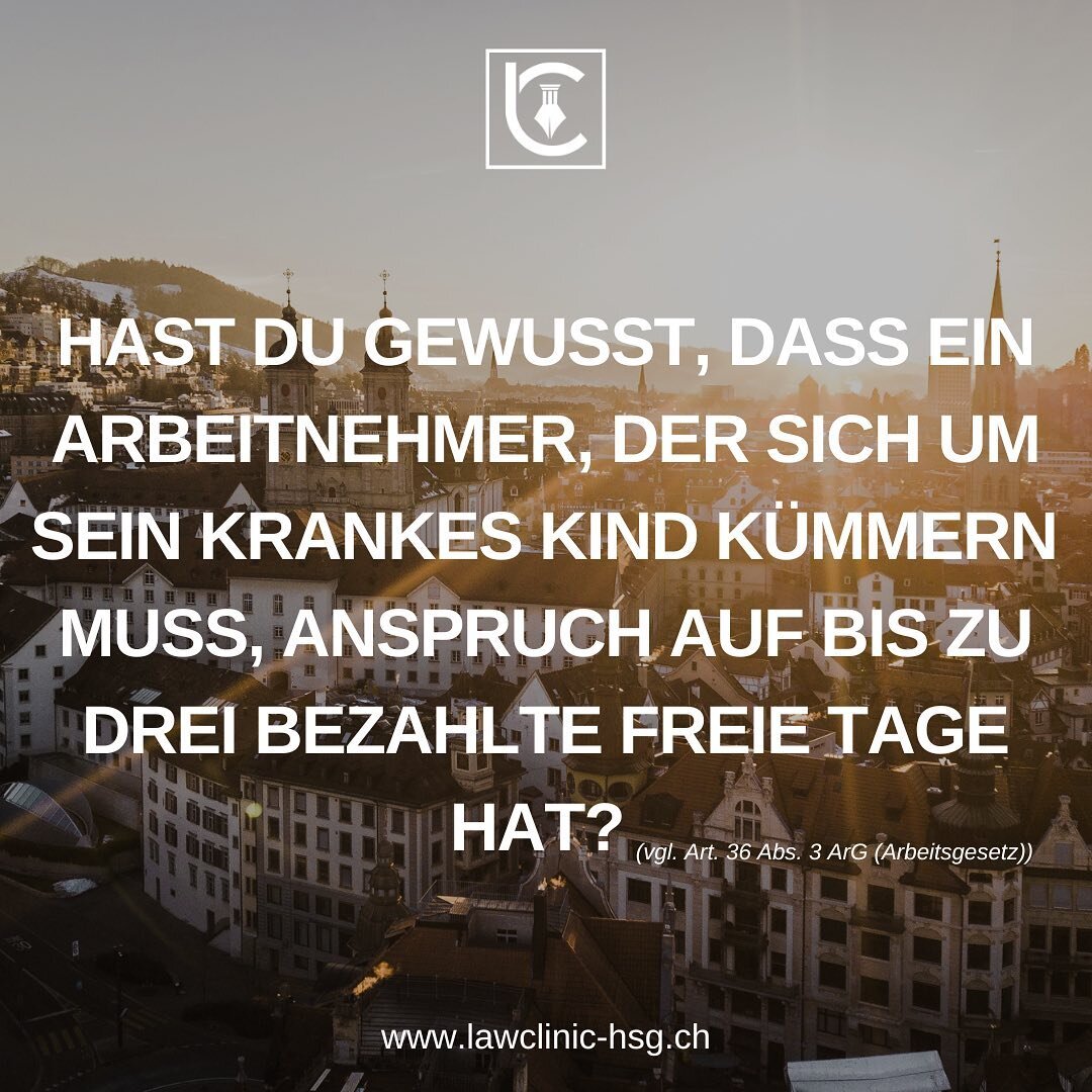 Passend zum anstehenden Wechsel der Jahreszeiten ist unser heutiges Thema der krankheitsbedingte Arbeitsausfall. 🤧 🦠 
 
Das Arbeitsgesetz sieht explizit vor, dass der Arbeitgeber dem betroffenen Arbeitnehmenden die zur Betreuung kranker Kinder (bis