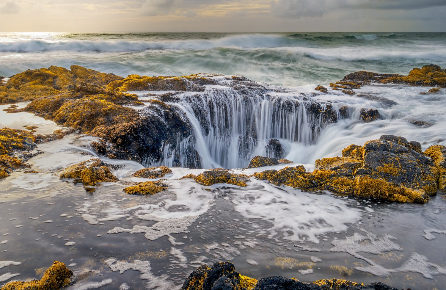 Thor's Well Sunset