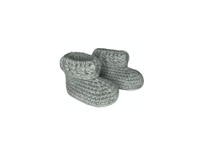 Baby Booties in Light Gray