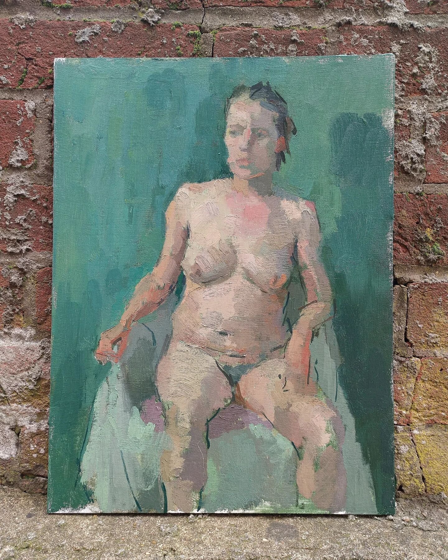 Francoise, 10.11.22
Oil on board
31 x 41cm
@chertseyartists 
#lifepainting #lifepaintings #figurepainting