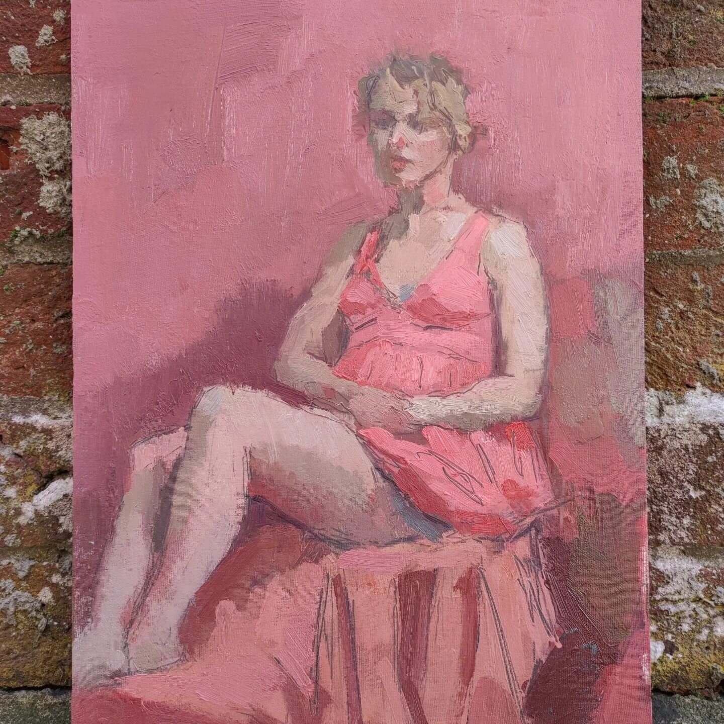 Eli in a pink dress. 28.01.2023

Painting with @hbrittaine - excellent set design Harri - @katiemaeveart and others

#oilpainting#pinkdress#oilportrait