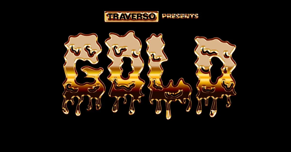 Title screen with stylized, melting gold text that reads 'SPLICE' and smaller text above that says 'TRAVERSO PRESENTS'.