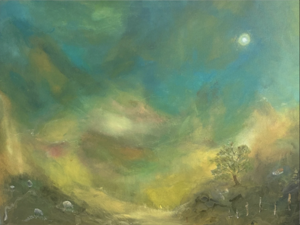 Finding the Way Back — Original Acrylic Landscape Painting | Size 30"W×40"H