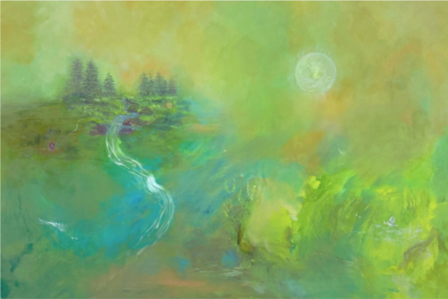 Meditation on Trust | Original Canvas  Art | Size 30"W×40"H