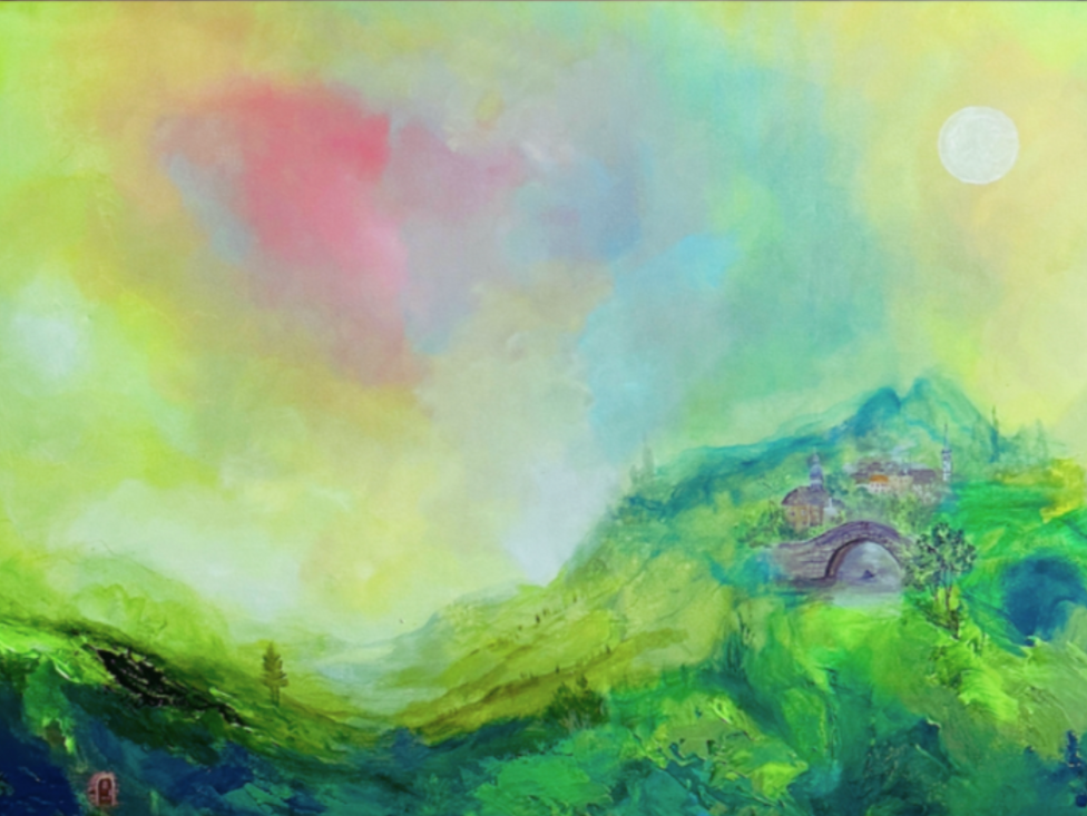 Meditation on  Hope | Original Canvas  Art | Size 30"W×40"H