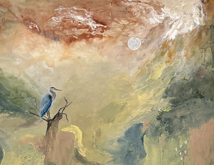 In the Quiet of Waiting | Original Canvas Art | Size 30" X 40"