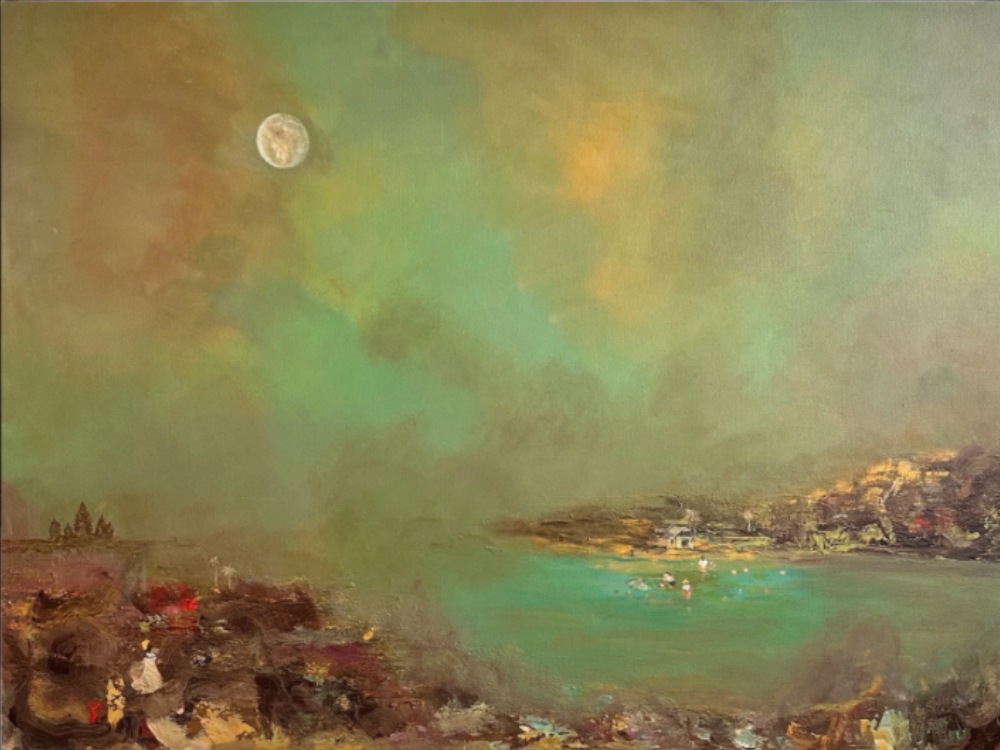 Where My Roots Still Breathe — Original Acrylic Coastal Painting | Size 30"W×40"H