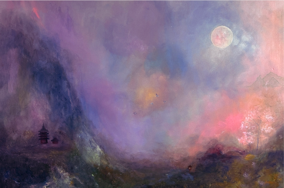 Meditation on Peace| Original Canvas  Art | Size 40" X 30"