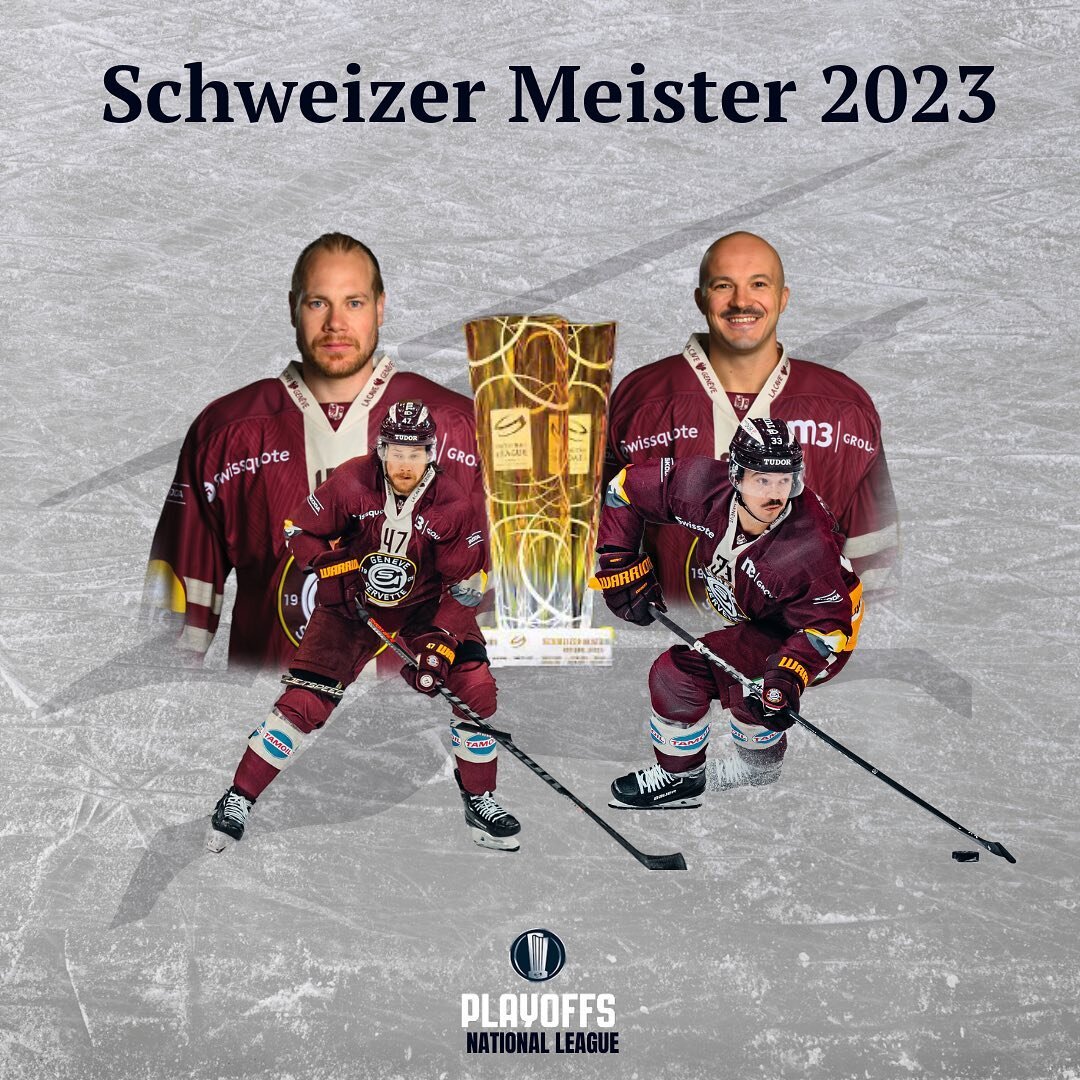 Schweizer Meister 2023! 🏆🥇🍾🥳
Congratulations to our 4sports Players! 👏🏻

#4sportshockey 
#ItsAllAboutCommitment 
#nationalleague 
#switzerland 
#champions 
#schweizermeister
#geneveservette 
#congrats 
#gratuliere
#hockeychamps 
#champs 
#Meist