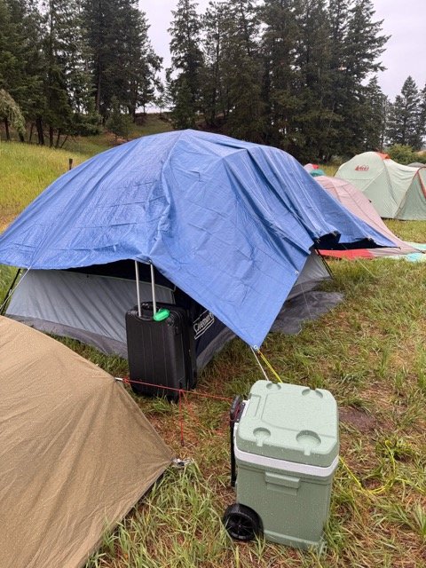 This poor tent did not make it.